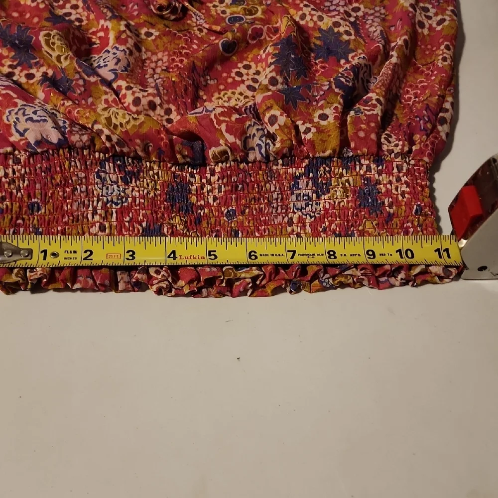 Joie Orange Flutter Sleeve Blouse with Tie Front - Picture 5 of 7